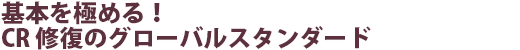 基本を極める! CR 修復のグローバルスタンダード